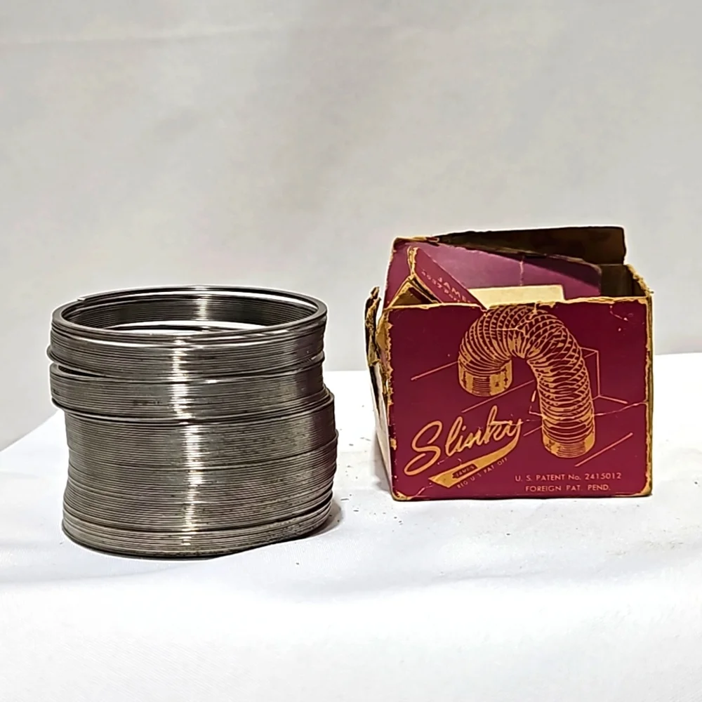 Vintage, Original, 1947, Metal, Slinky, Original Box, Collectible, Toy, Coil